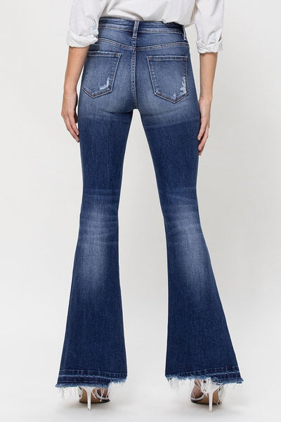 Distressed Flare Vervet Jeans